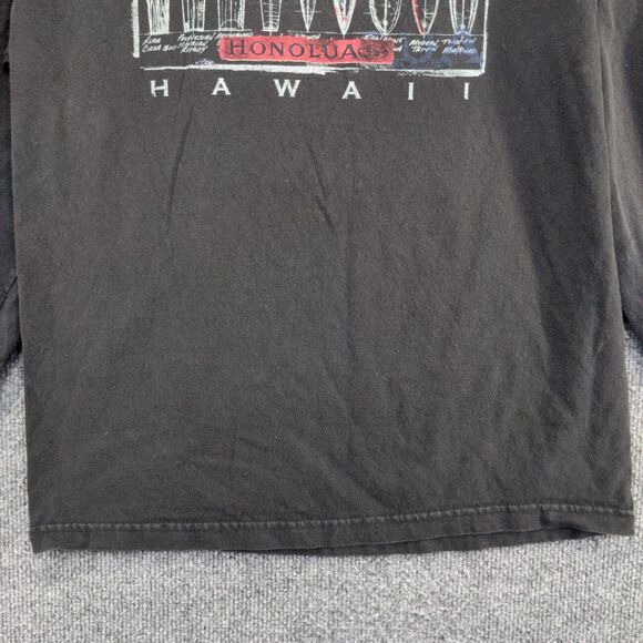 Honolua Men's Hawaii Surfboard Graphic T-Shirt Black Small Long Sleeve - Picture 9 of 13
